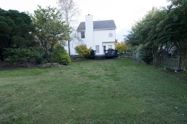 a view of a house with a backyard