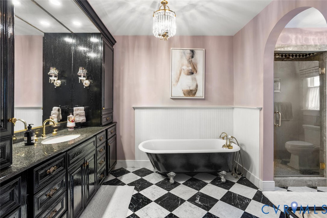 516 Mt Hermon Road Midlothian, VA 23112 - Photo 24 of 50 a bathroom with a sink and a mirror