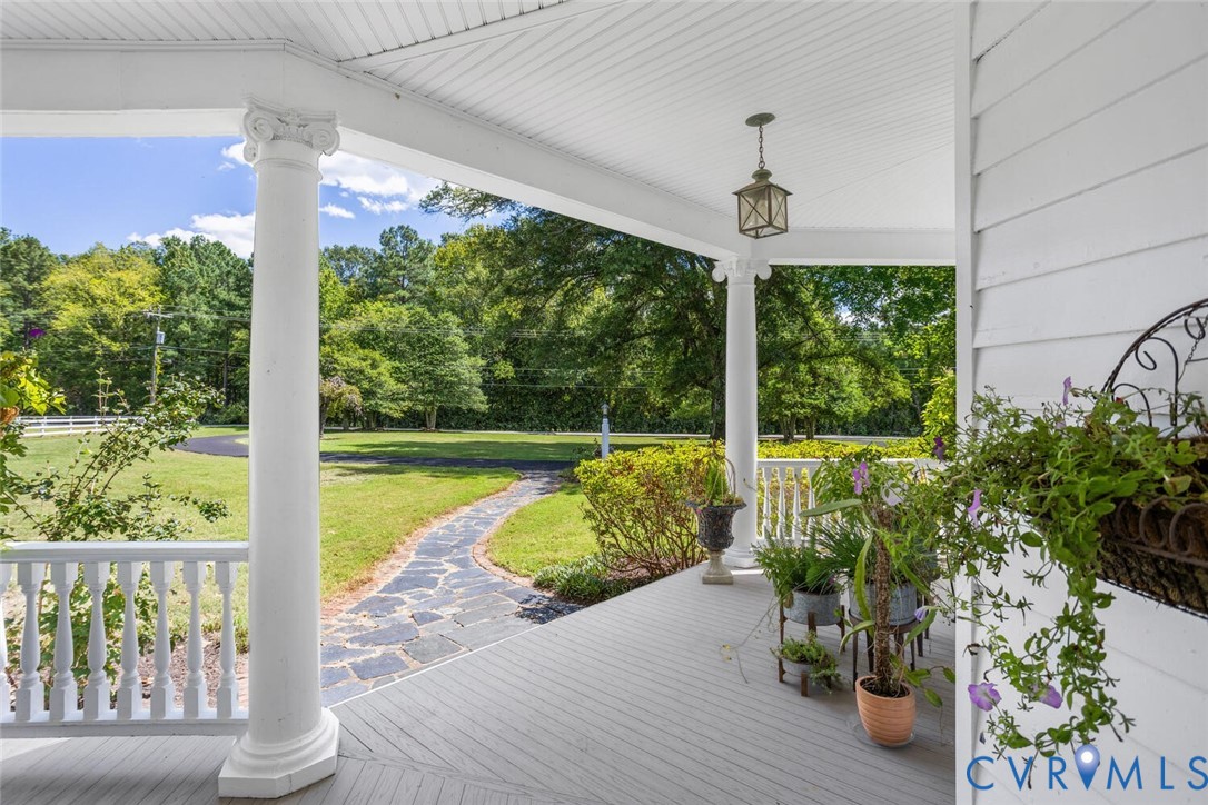 516 Mt Hermon Road Midlothian, VA 23112 - Photo 6 of 50 a view of a porch with furniture and garden