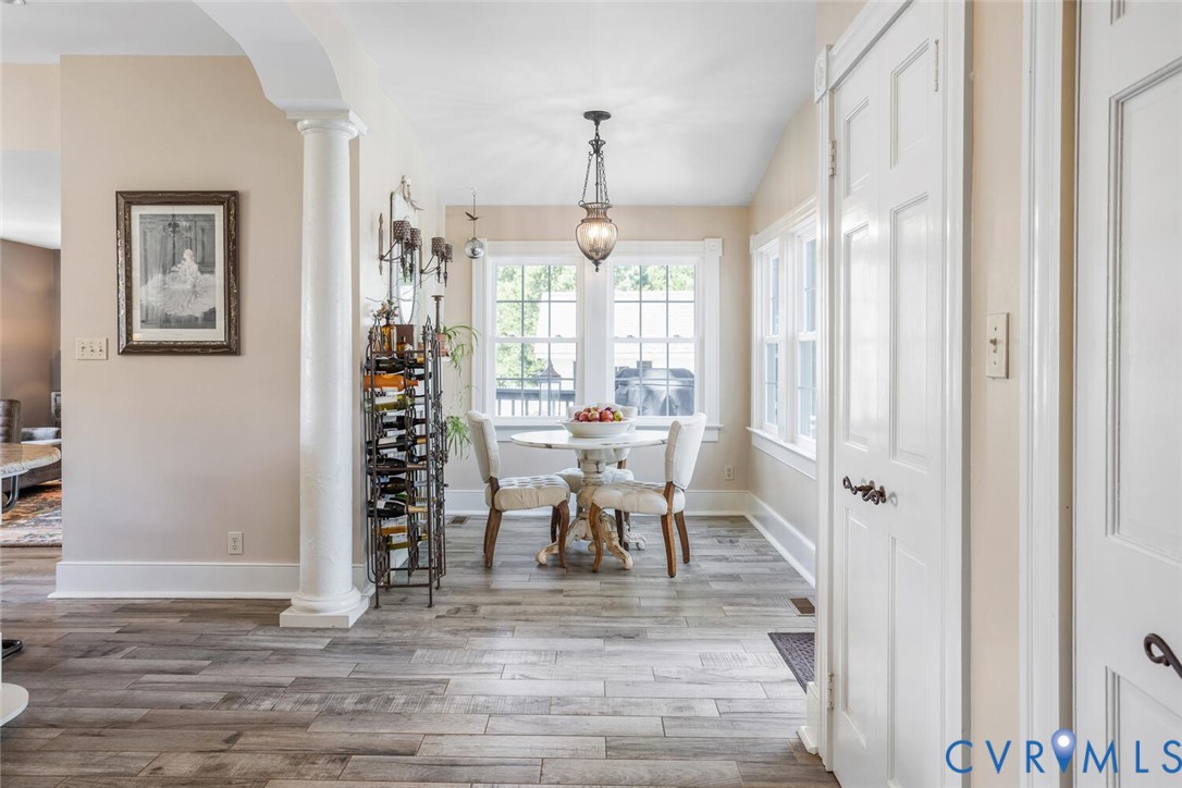 516 Mt Hermon Road Midlothian, VA 23112 - Photo 9 of 50 a view of a dining room with furniture window and wooden floor