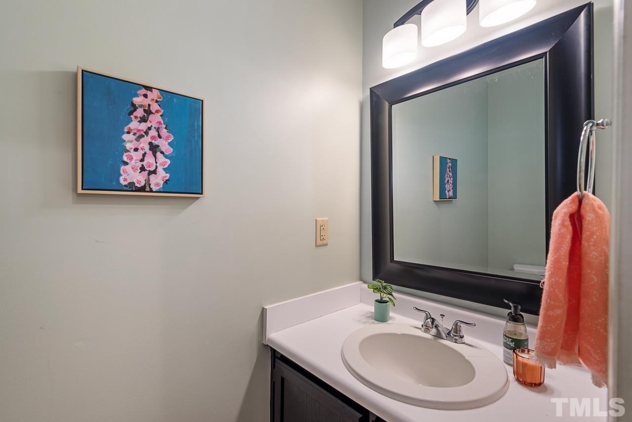 4109 Settlement Drive Durham, NC 27713 - Photo 19 of 31 a bathroom with a sink and a mirror