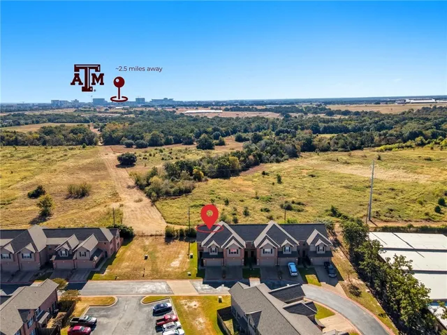 an aerial view of a city