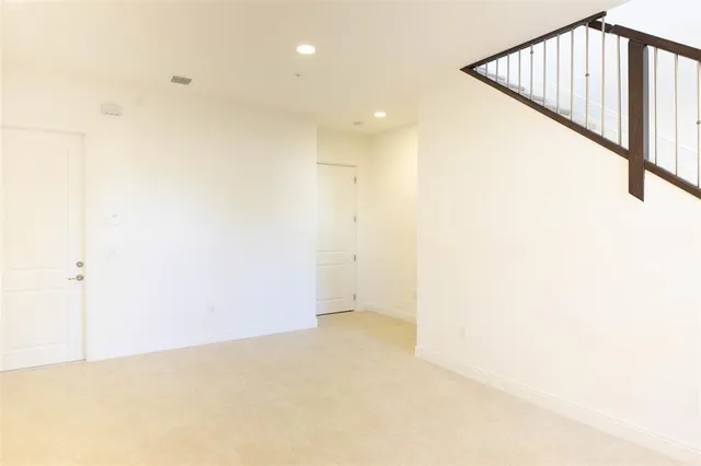 a view of a balcony with an outdoor space