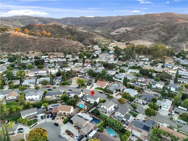 an aerial view of a city