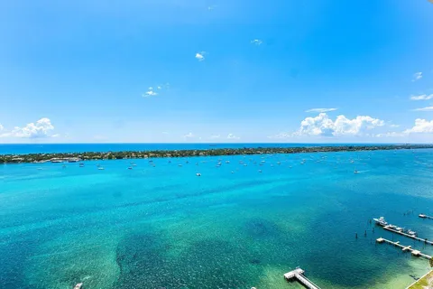 a view of a big room with an ocean