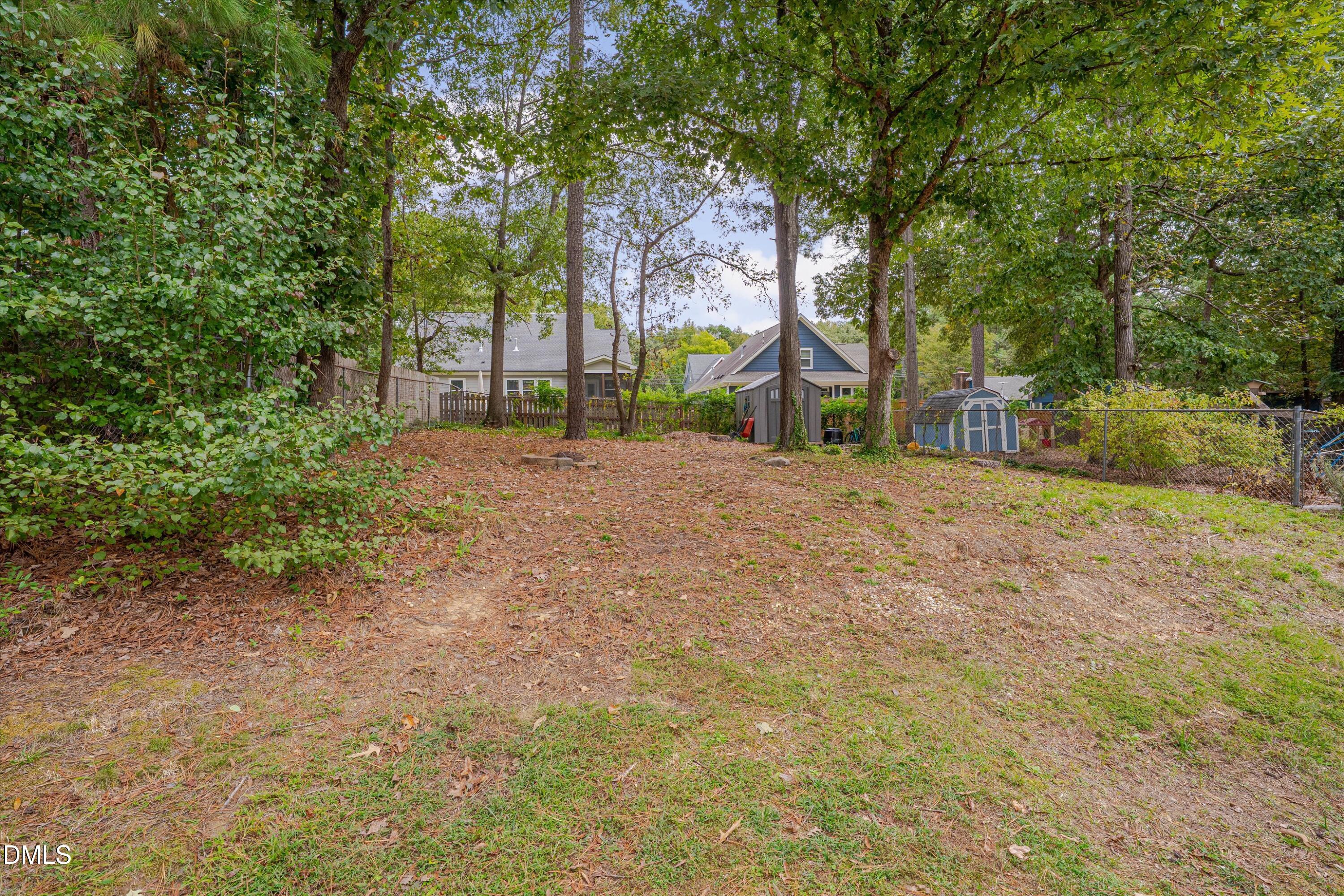 3301 Lassiter Street Durham, NC 27707 - Photo 26 of 32 a view of a yard with plants and trees