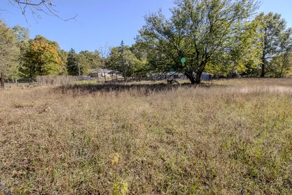 a view of dirt yard with a trees