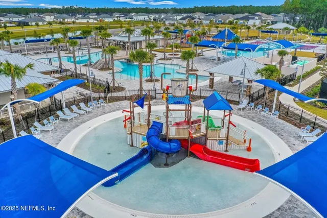 a view of gym equipment with outdoor seating