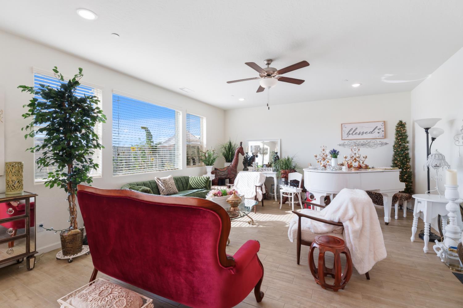 1617 North Filbert Avenue Fresno, CA 93727 - Photo 16 of 45 a living room with furniture fireplace and a potted plant