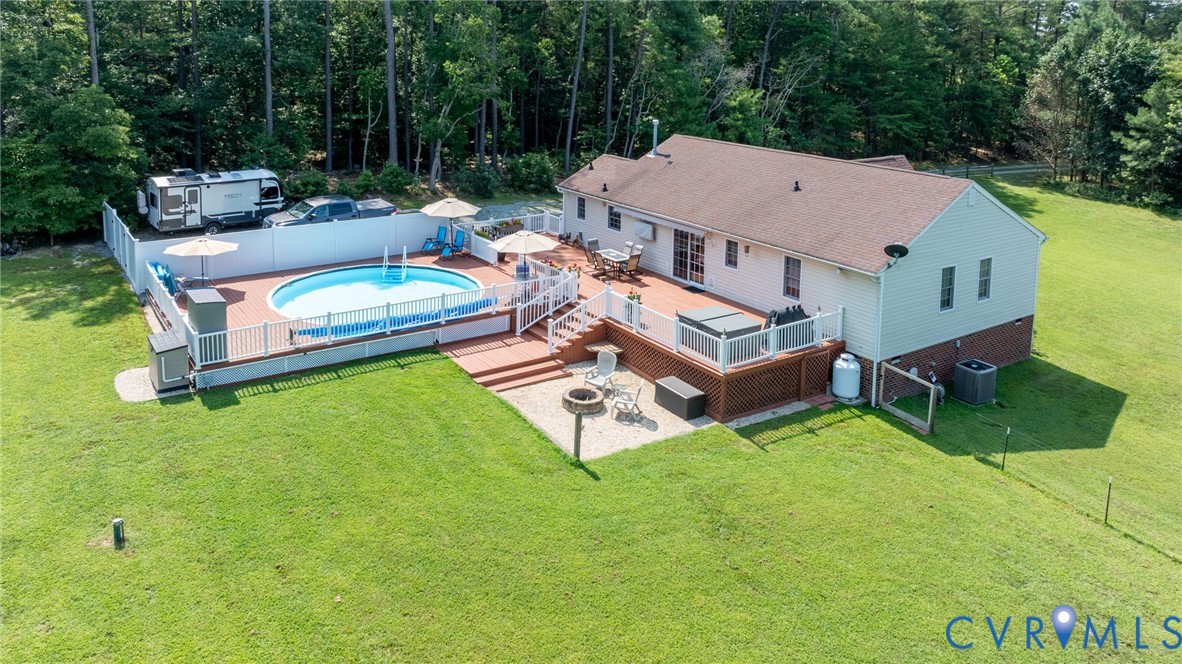 2335 Dorrell Road Aylett, VA 23009 - Photo 23 of 26 Expansive rear exterior featuring a multi-level wo
