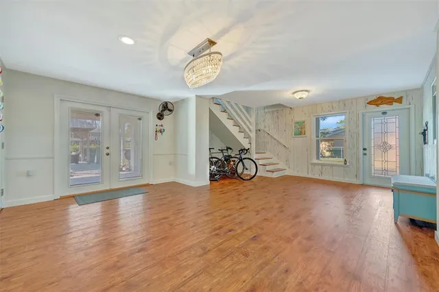 a view of a playground with a slide