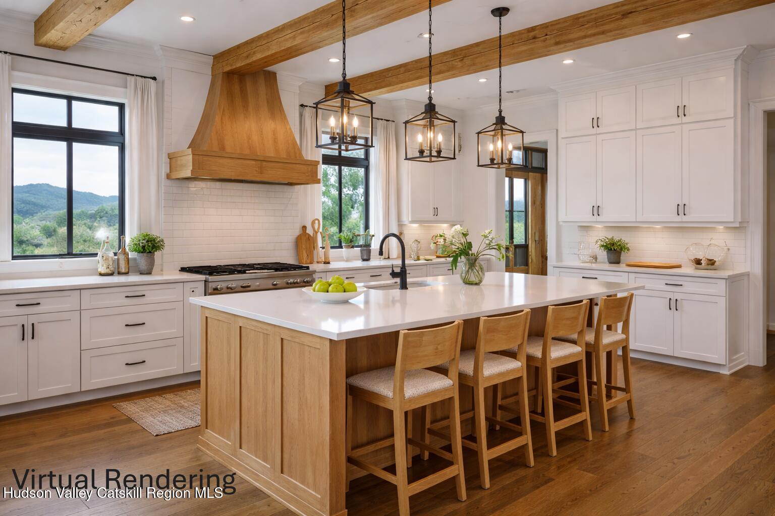 172 Hank Oliver Road Prattsville, NY 12468 - Photo 11 of 27 a kitchen with a sink a stove a dining table and chairs