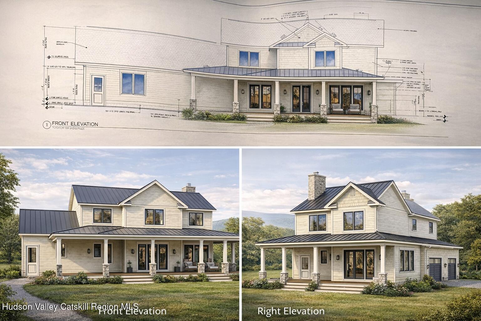 172 Hank Oliver Road Prattsville, NY 12468 - Photo 19 of 30 Tait side and front elevations rendering