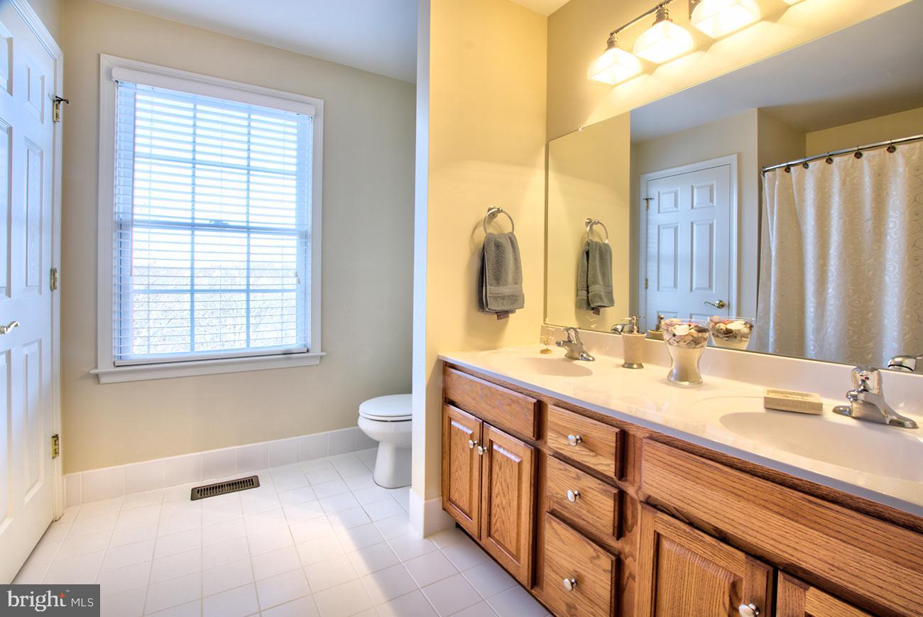 816 Shadebrush Ridge Road West Chester, PA 19382 - Photo 39 of 44 a bathroom with a double vanity sink toilet and a tub
