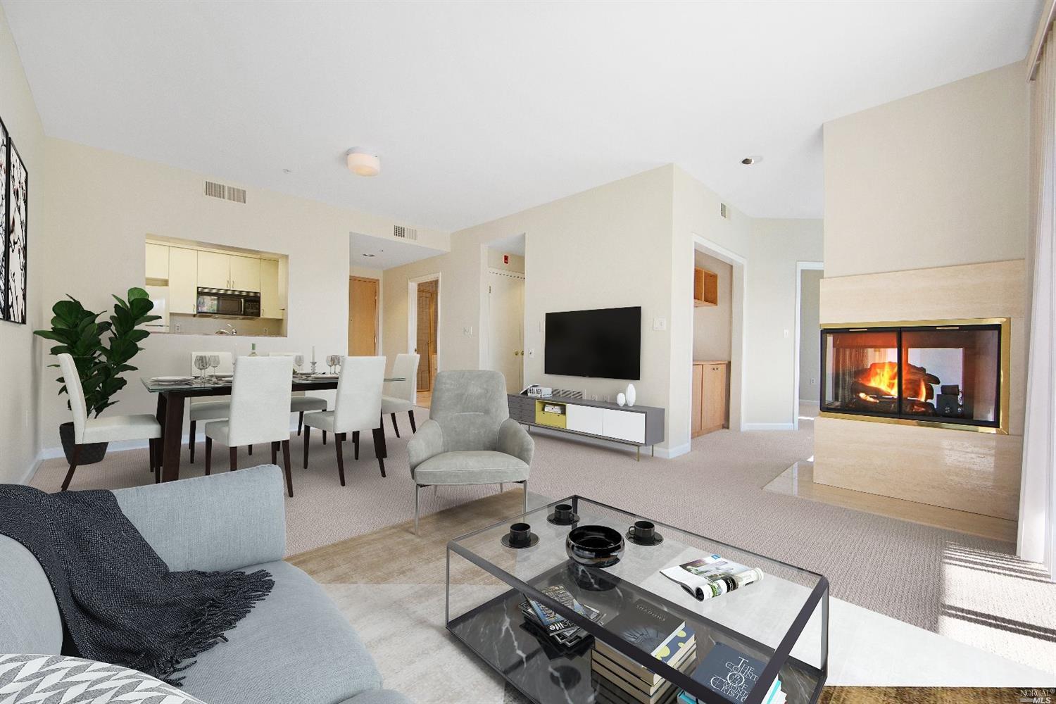 400 Deer Valley Road, Unit 4L San Rafael, CA 94903 - Photo 1 of 1 Living Room (virtually staged)