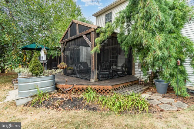 a backyard of a house