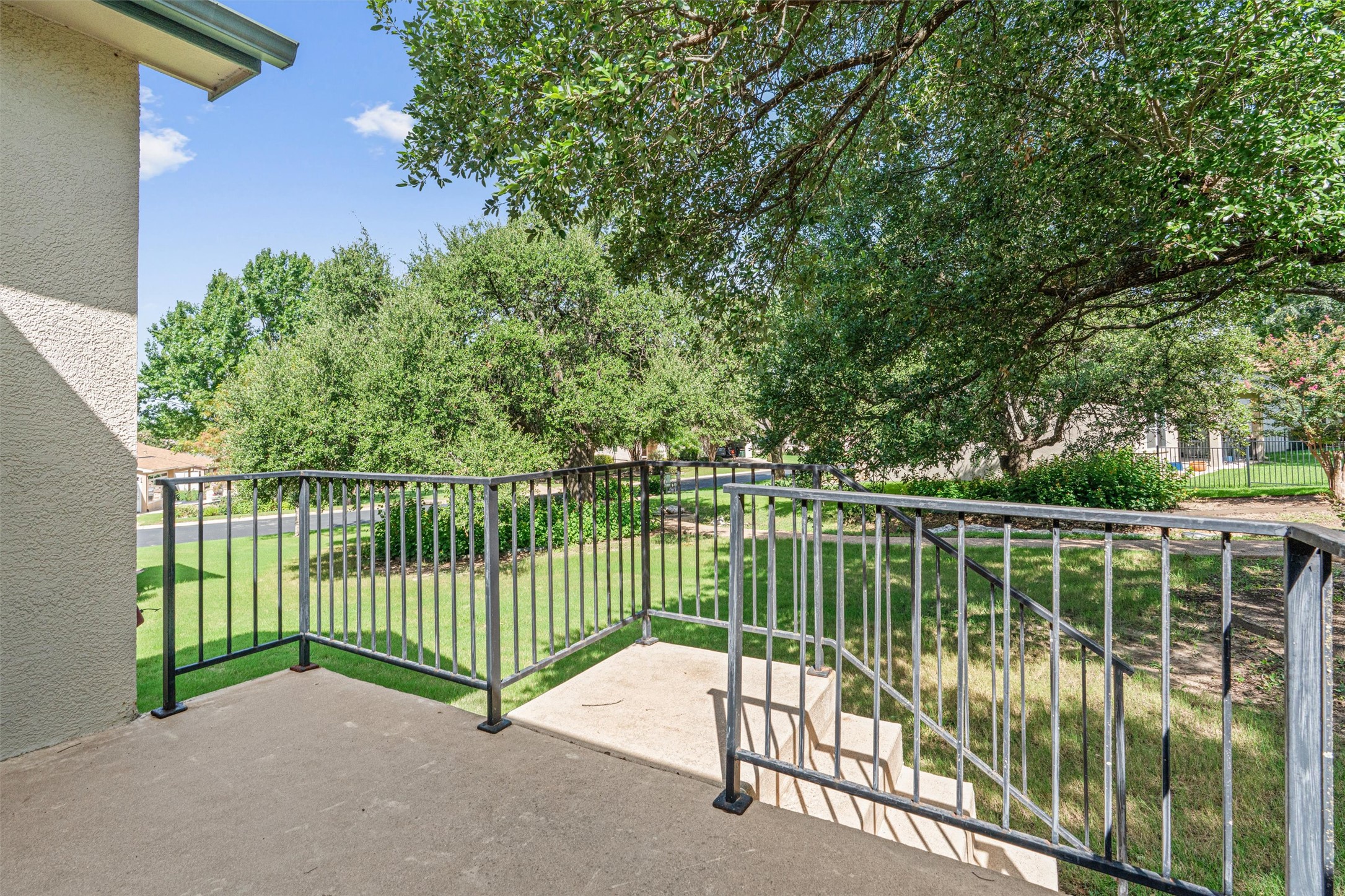 121 Larkspur Lane Georgetown, TX 78633 - Photo 20 of 28 a view of a balcony with a yard