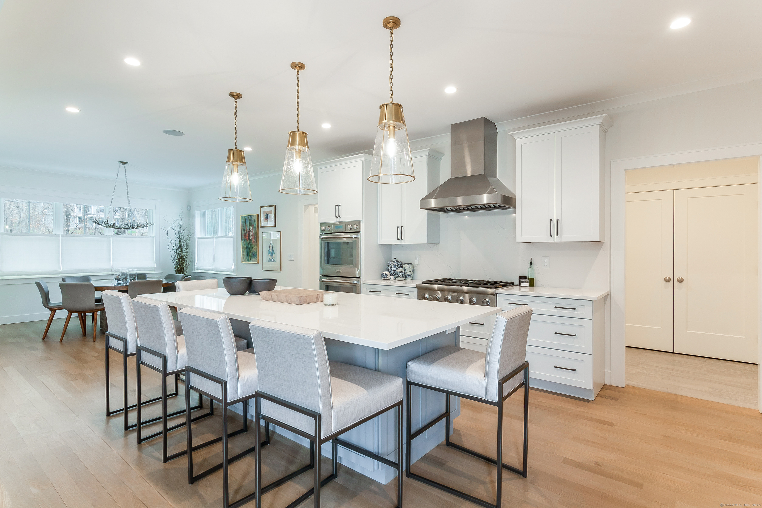 11 Buttonball Road Old Lyme, CT 06371 - Photo 13 of 37 Kitchen designed with abundant seating around a grand island, range-top with hood and great island lighting.