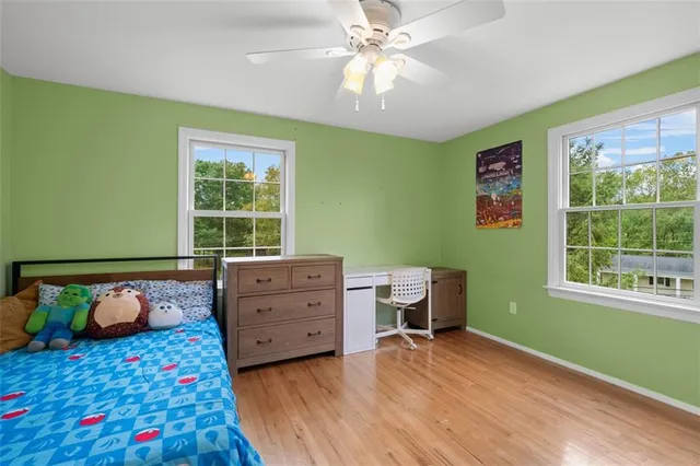 a room with toys and a window