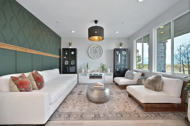 a kitchen with counter top space and refrigerator