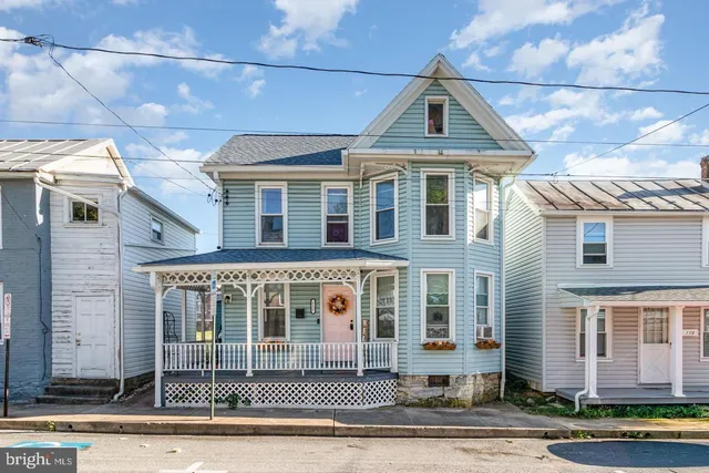 a front view of a house