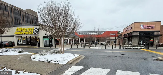 a view of a building with a street
