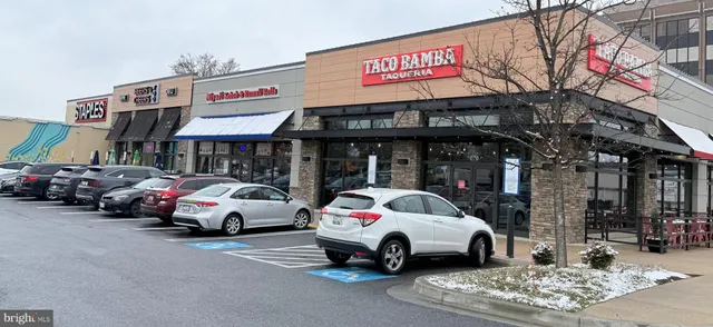 a front view of a building with street