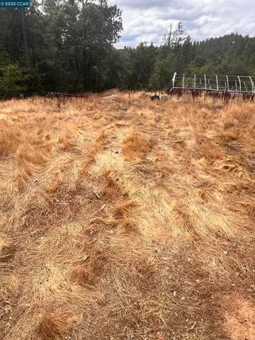 a view of a backyard with table and chairs