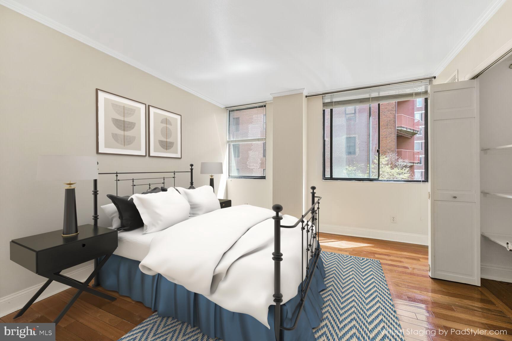 1245 13th Street Northwest, Unit 313 Washington, DC 20005 - Photo 10 of 33 Bedroom with virtual staging