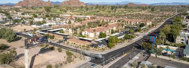 a view of a city from a terrace