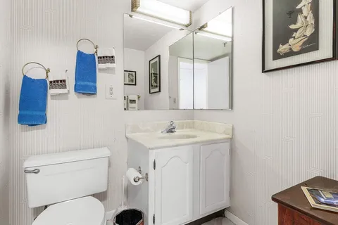 a city view with tall buildings