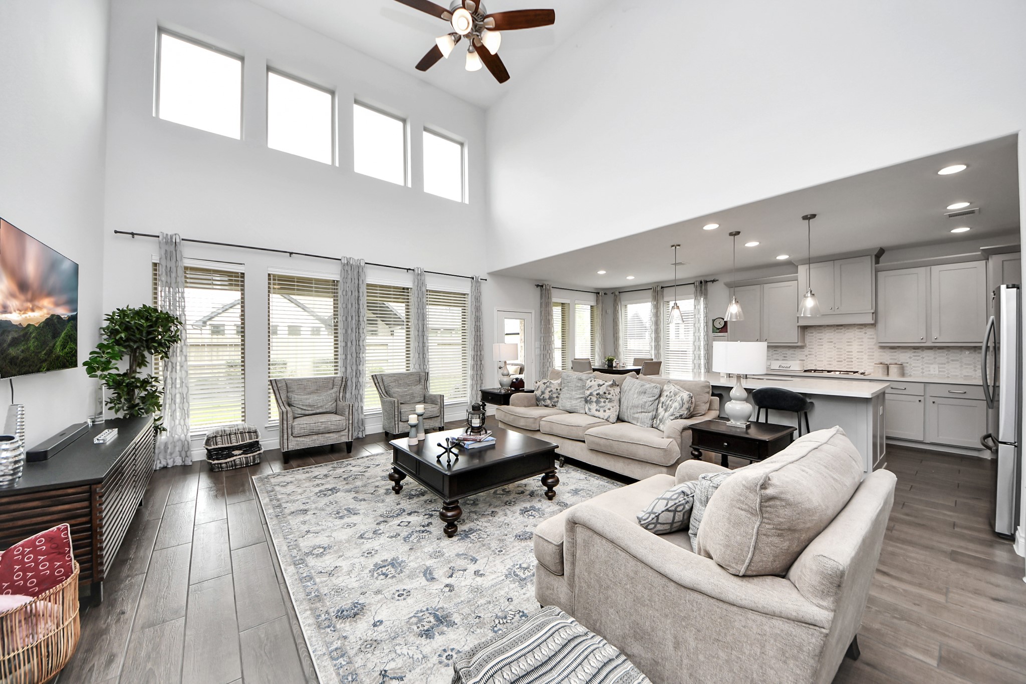 2242 Bayleaf Manor Drive Manvel, TX 77578 - Photo 26 of 48 a living room with furniture and a large window