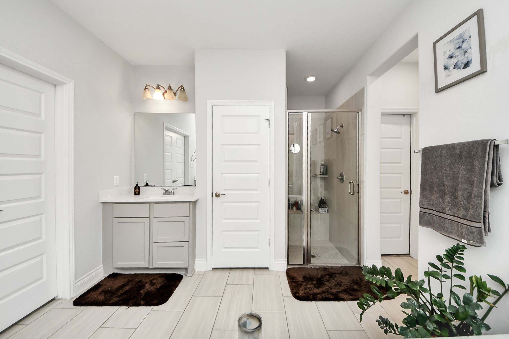 2242 Bayleaf Manor Drive Manvel, TX 77578 - Photo 32 of 50 a bathroom with a sink and a mirror
