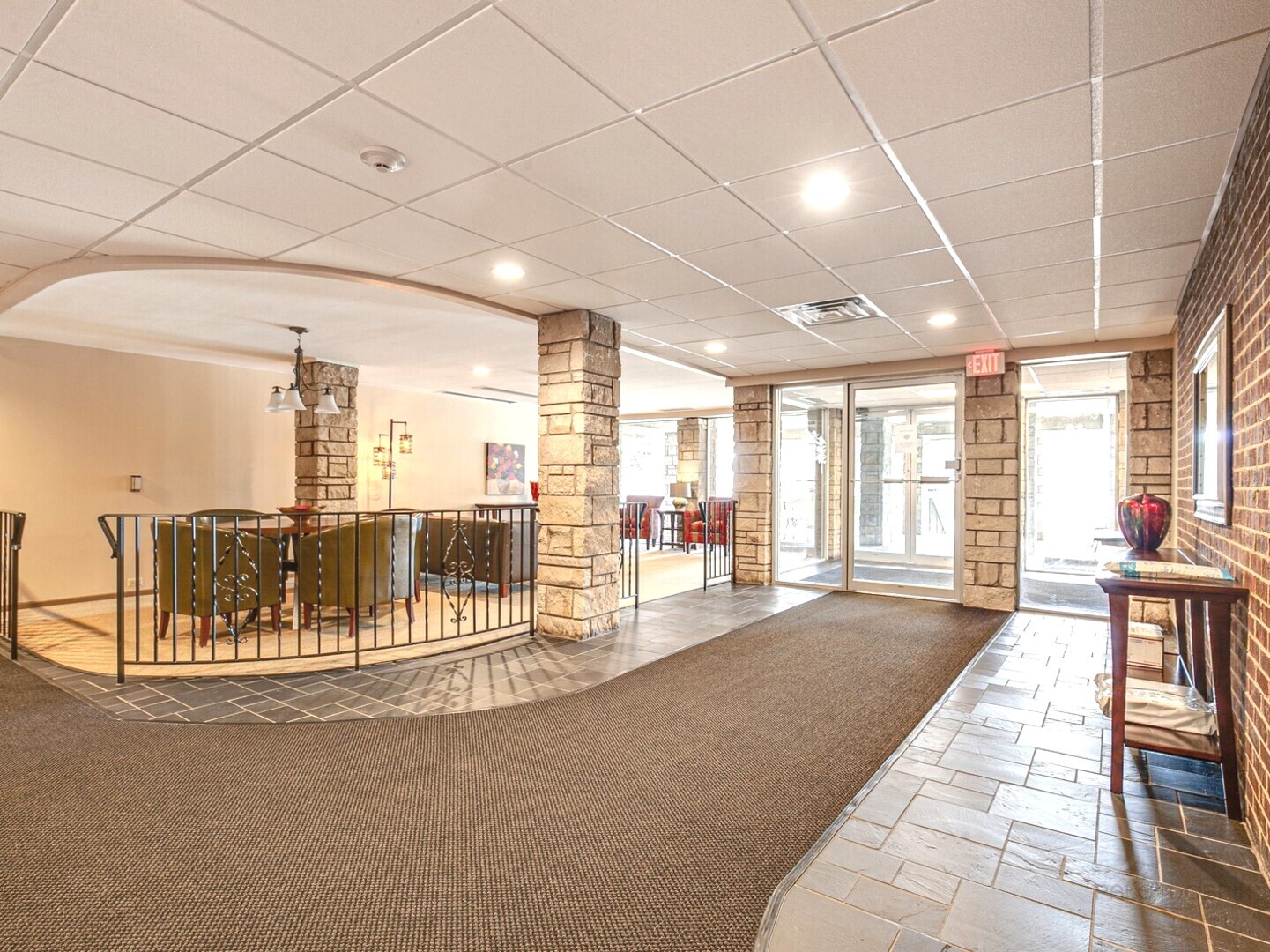 2300 Windsor Mall, Unit 2G Park Ridge, IL 60068 - Photo 12 of 15 a lobby with furniture and floor to ceiling window