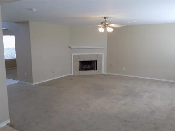 an empty room with a window