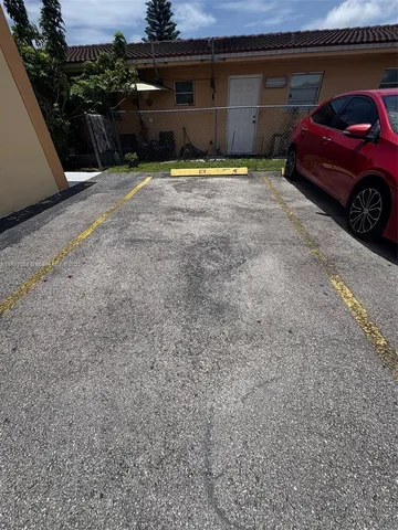 a view of a car in garage