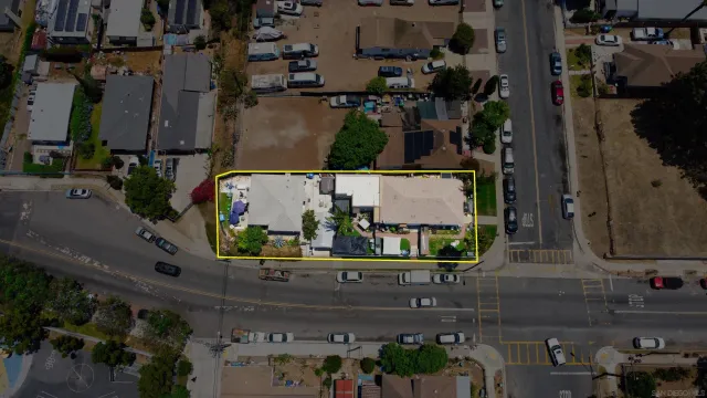 an aerial view of a city