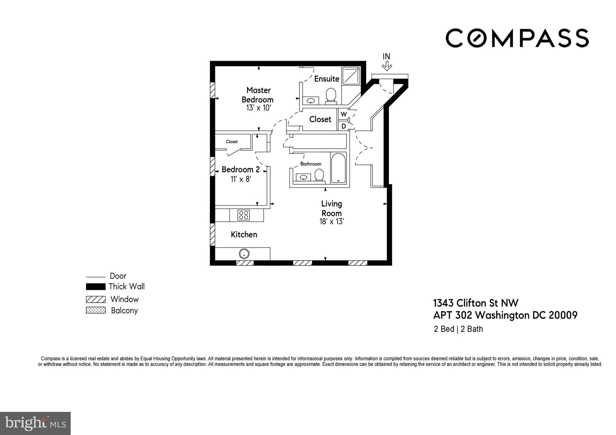 1343 Clifton Street Northwest, Unit 302 Washington, DC 20009 - Photo 11 of 11 Floorplan