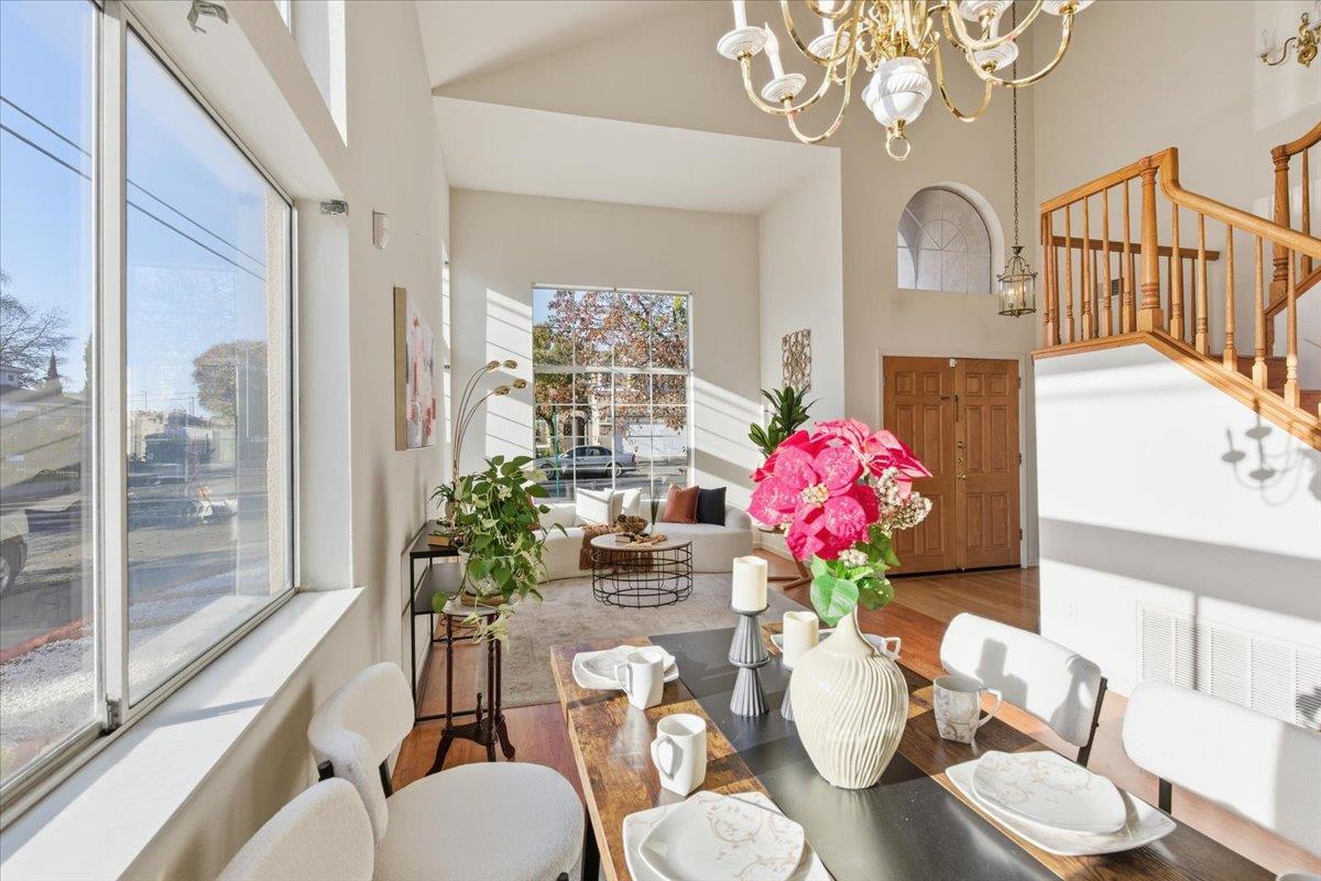 29273 Chance Street Hayward, CA 94544 - Photo 9 of 51 a dining room with furniture a livingroom and chandelier