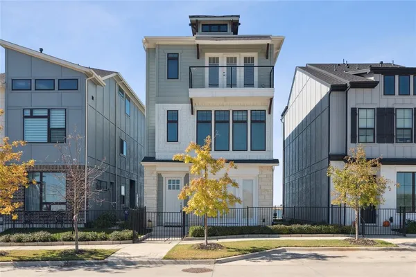 a front view of a building with street view