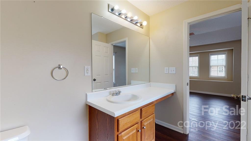 10619 Bedlington Road Charlotte, NC 28278 - Photo 23 of 26 a bathroom with a sink a mirror and a bathtub
