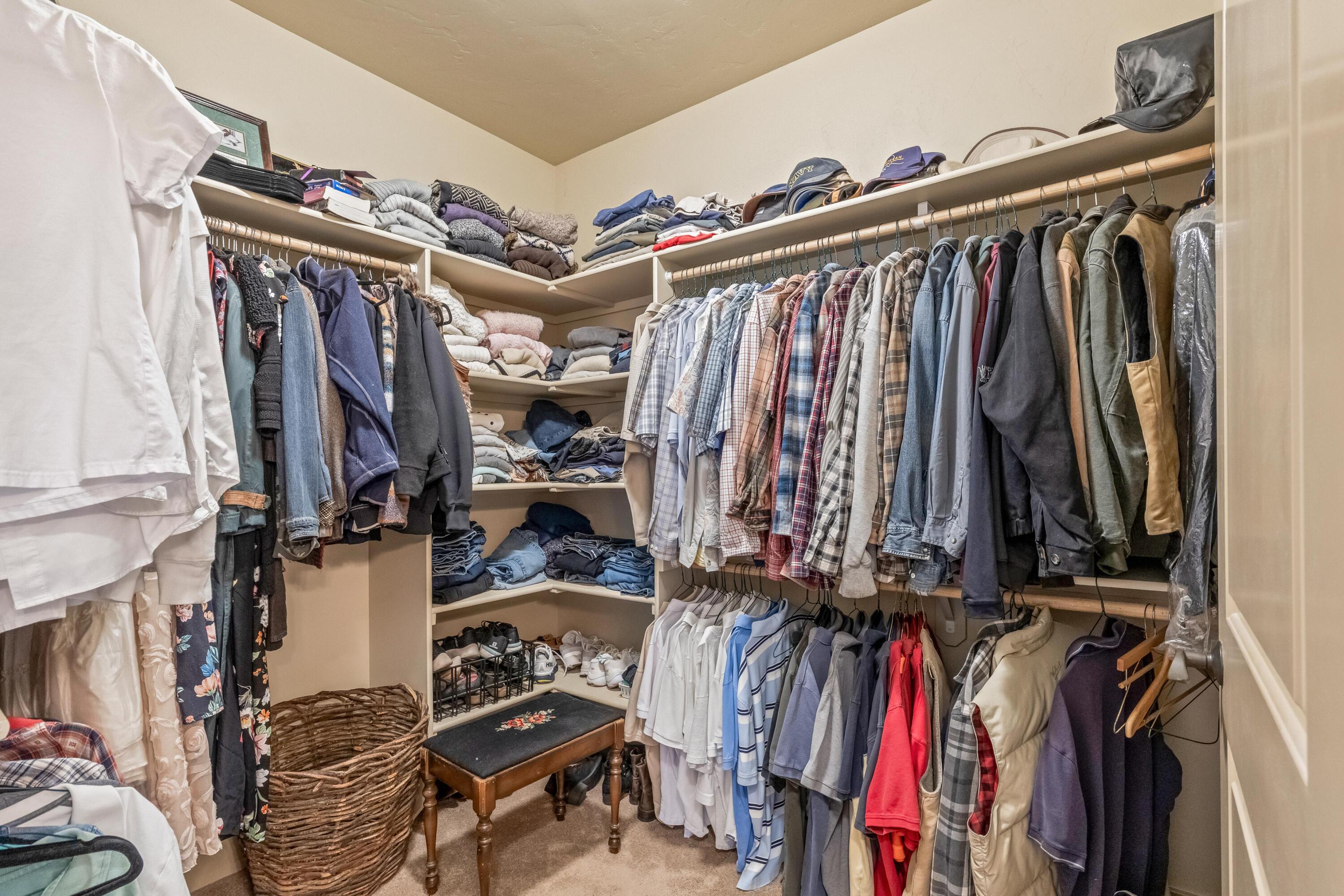 210 Northwest Saddle Ridge Loop Prineville, OR 97754 - Photo 18 of 38 a view of walk in closet with clothes and shoes