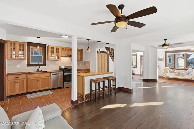 a kitchen with sink and window