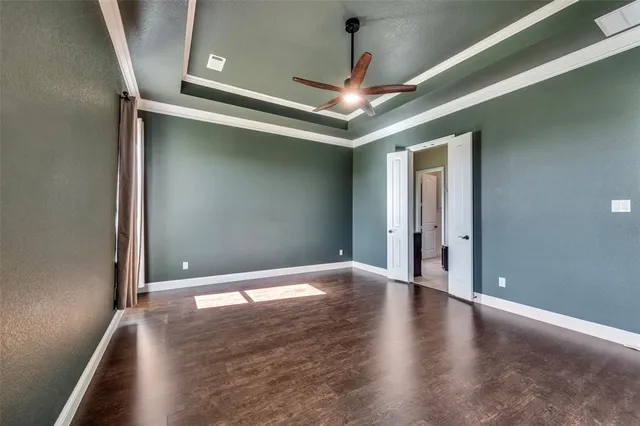 a view of gallery with wooden floor