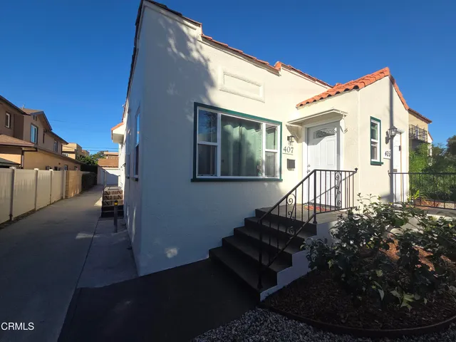a view of a house with a patio