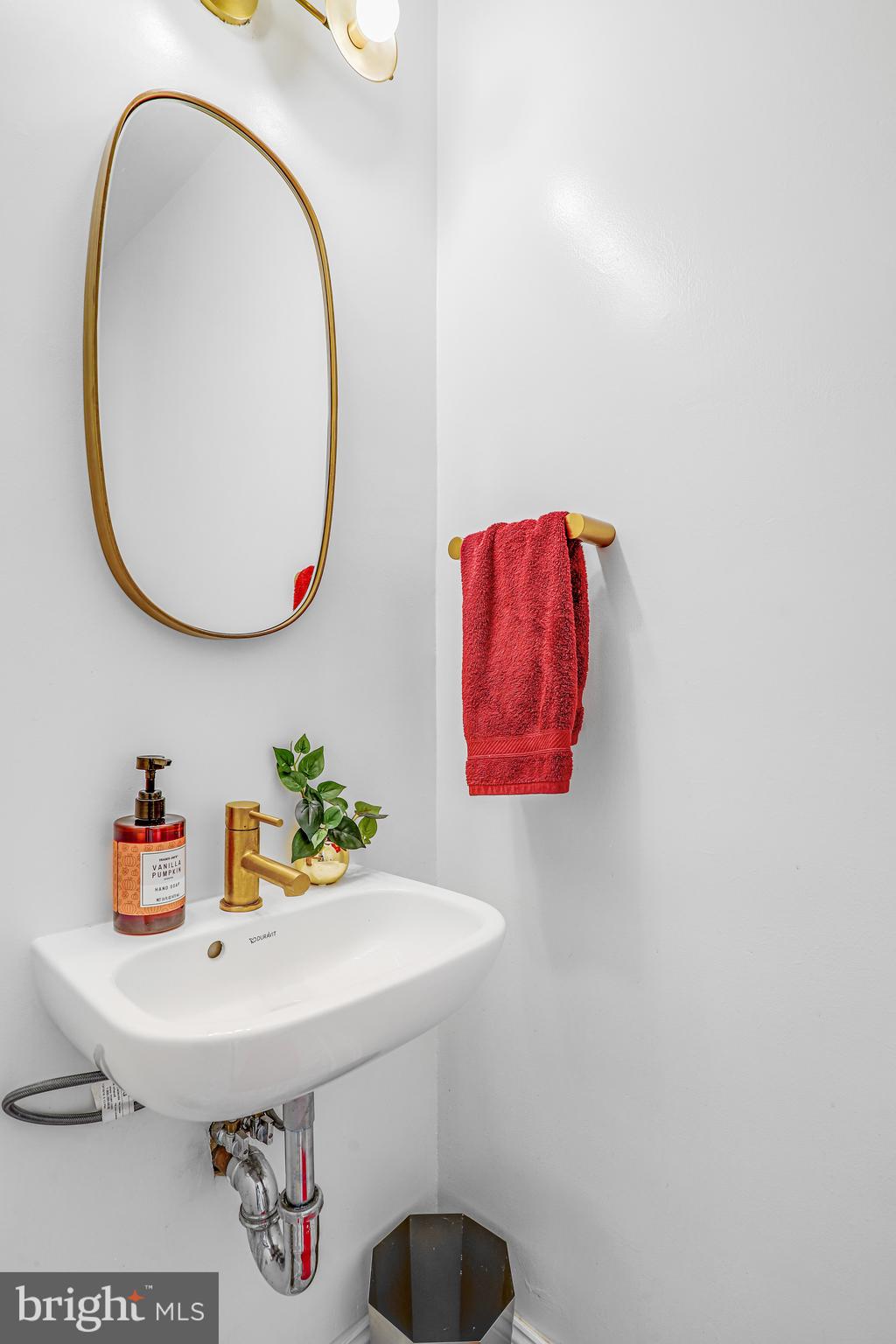 213 9th Street Southeast Washington, DC 20003 - Photo 11 of 74 a bathroom with a sink and a mirror