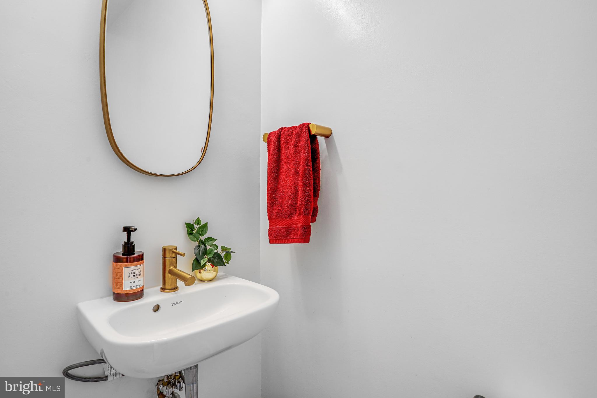 213 9th Street Southeast Washington, DC 20003 - Photo 10 of 74 a bathroom with a sink and a mirror