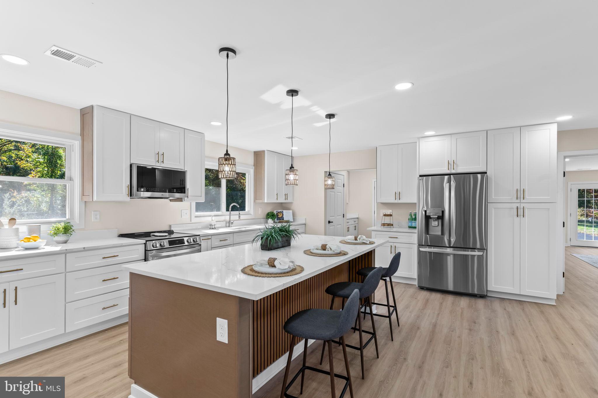 Modern kitchen with sleek design and style.