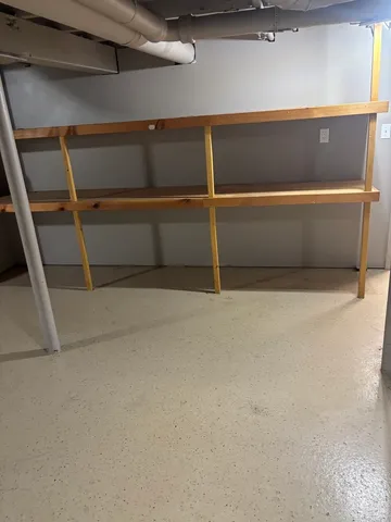 a view of road with large trees