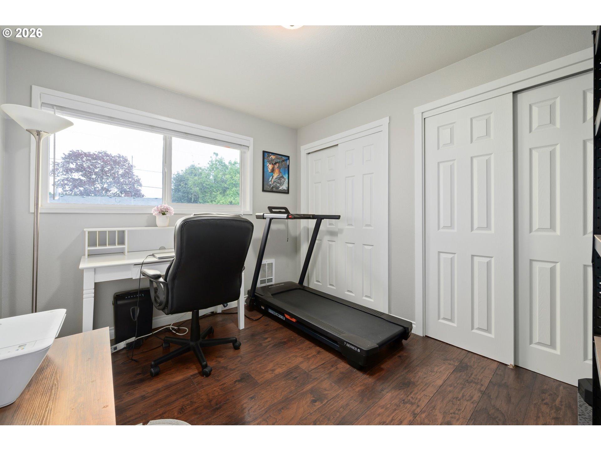 2463 Moore Street Eugene, OR 97404 - Photo 24 of 34 a view of a workspace with furniture and a window